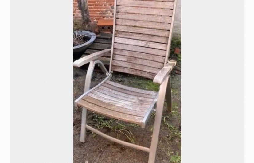Tuinstoelen (6 stuks), Tuin en Terras, Ophalen, Gebruikt, Hout, Inklapbaar