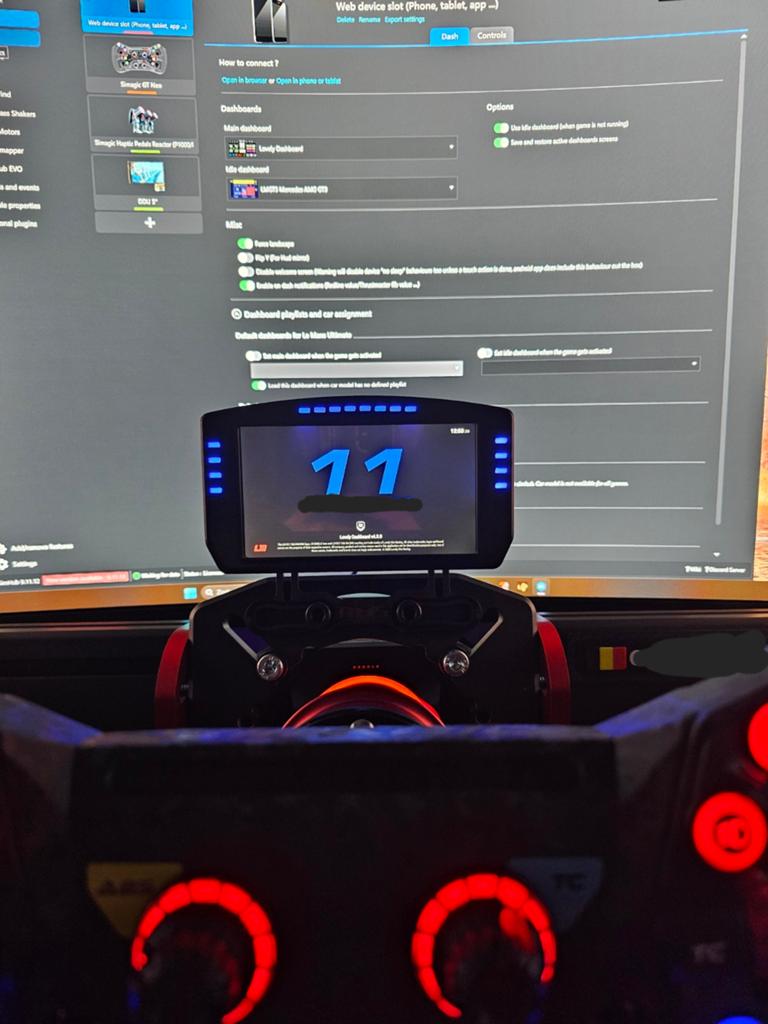 Custom Simracing dashboard  DDU V2 5inch vocore +16 leds, Games en Spelcomputers, Ophalen of Verzenden, Nieuw