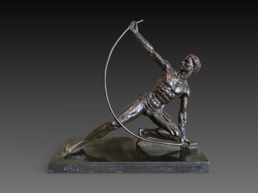 Jean de Roncourt (1869-1937), le bendeur, bronze, Enlèvement ou Envoi