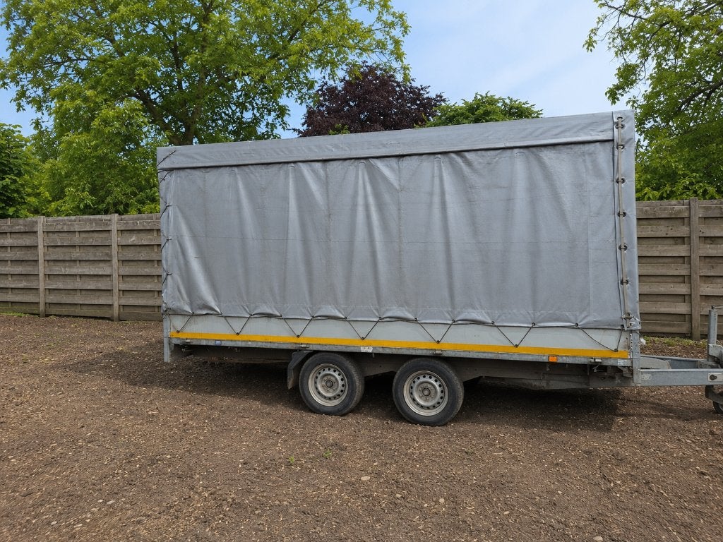 Eduard aanhangwagen 400x200 cm met huif, 3ton, Ophalen, Gebruikt