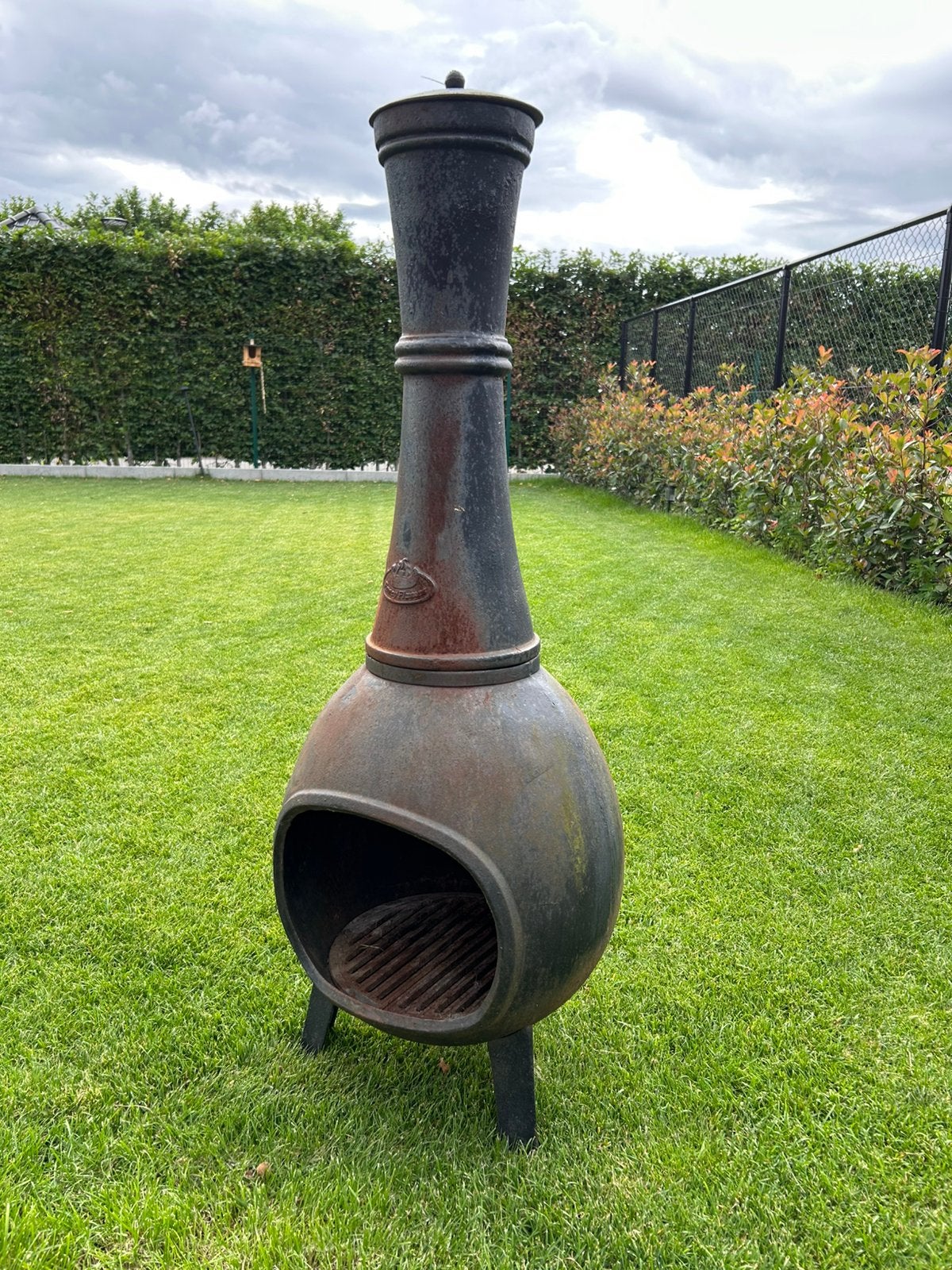 Metalen tuinkachel van Fancy Flames - 120cm, Jardin & Terrasse, Foyers de jardin, Utilisé, Enlèvement