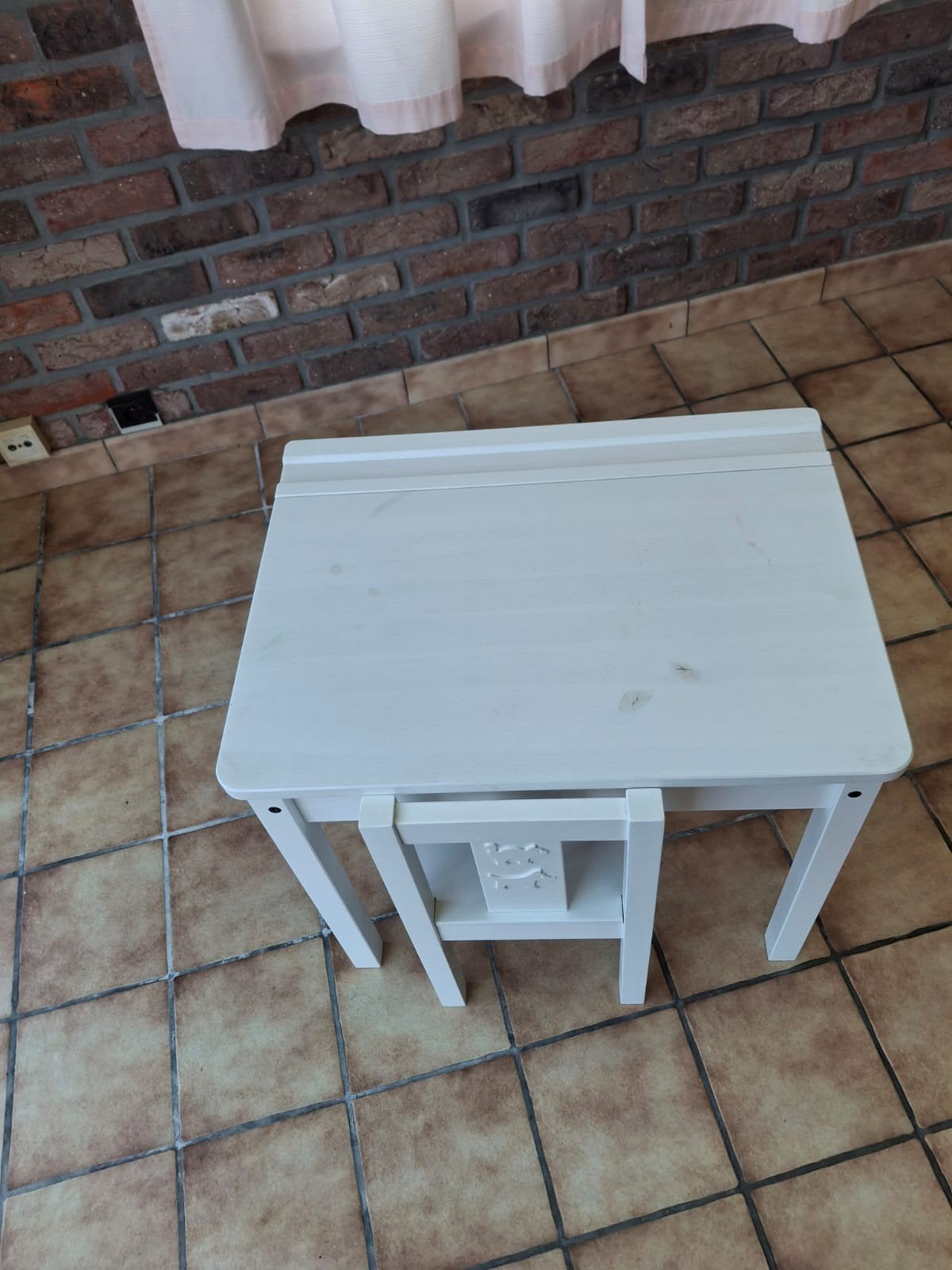 kinderbureau met stoel ikea, Huis en Inrichting, Bureaus, Ophalen, Demontabel, Gebruikt, IKEA