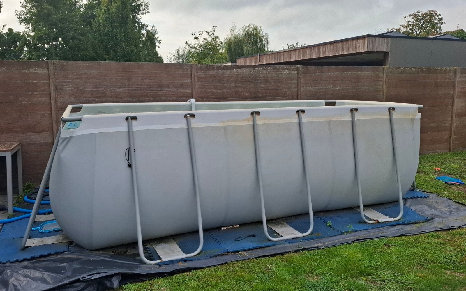 bestway zwembad 4x2x1,25m met zandfilter pomp en warmtepomp, Tuin en Terras, Gebruikt, Minder dan 200 cm, Rechthoekig, Ophalen