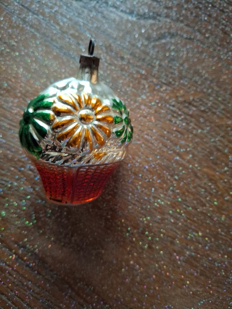 Ancienne boule de noel en verre, Enlèvement ou Envoi, Utilisé