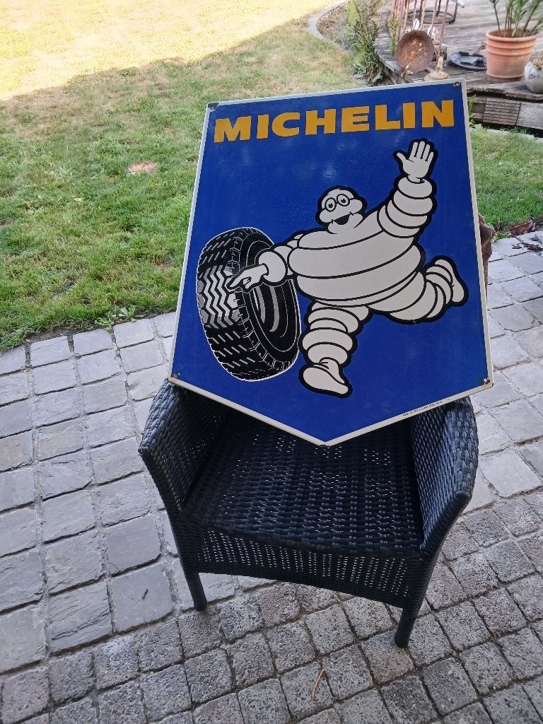 Plaque en émail, Michelin, Enlèvement, Utilisé, Panneau publicitaire