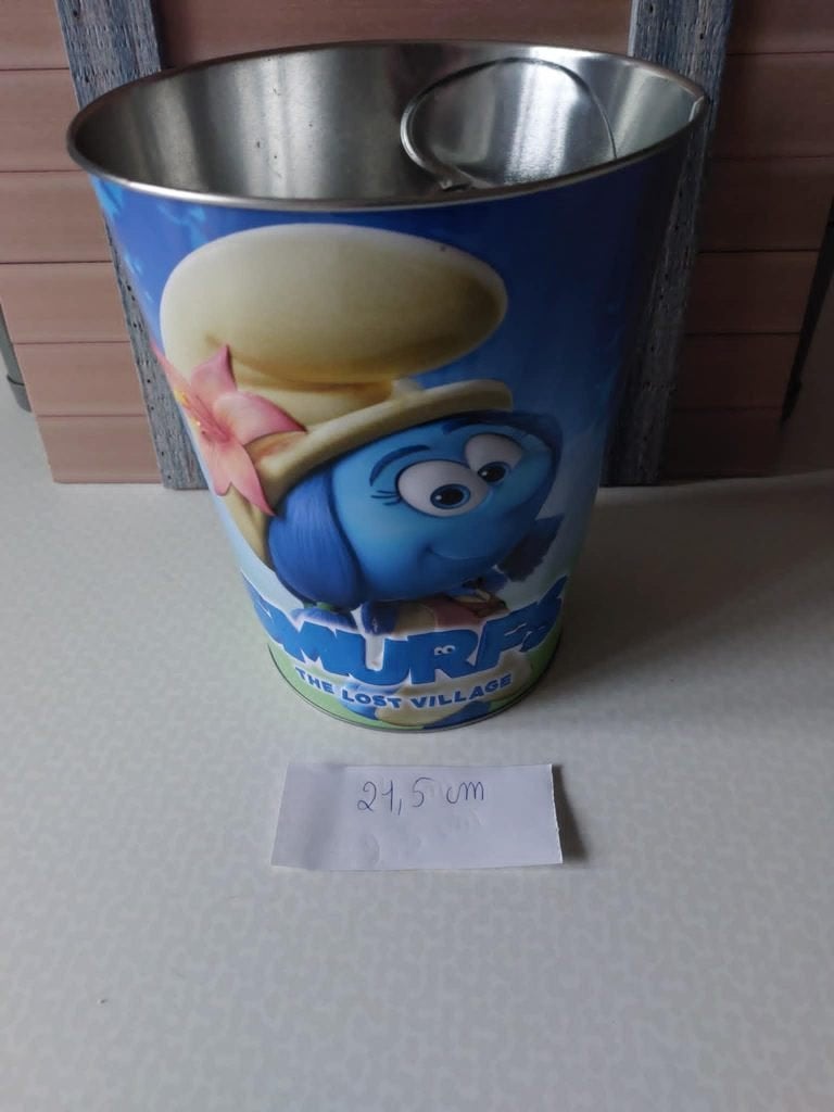 Vuilbak/Prullebak Smurf 21 cm 2€ en Nachtwacht 15 cm 2€, Kinderen en Baby's, Ophalen, Zo goed als nieuw