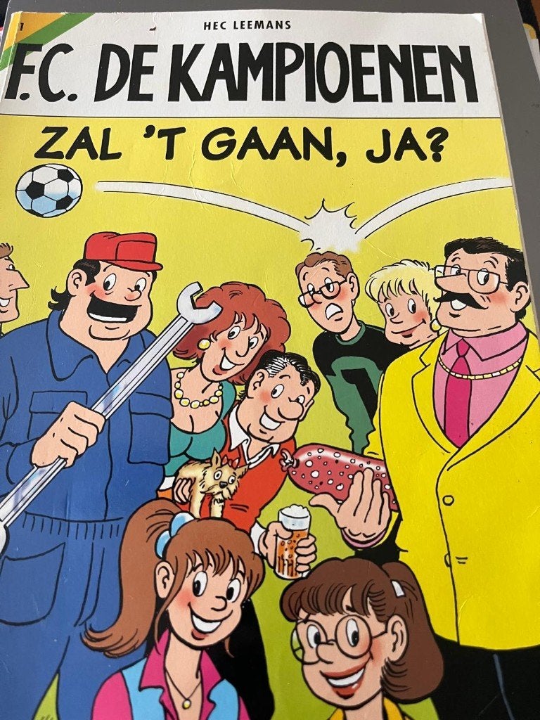 FC de kampioenen met originele handtekeningen, Boeken, Eén stripboek, Ophalen of Verzenden, Gelezen