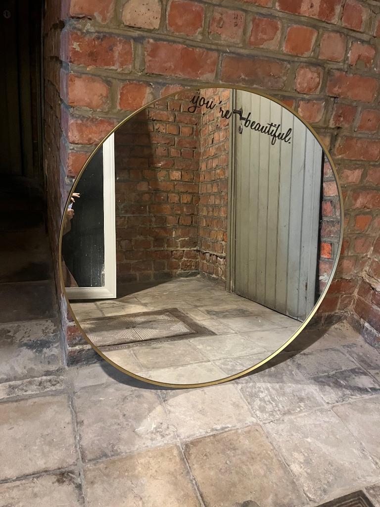 miroir Rond 80 cm de diamètre, Enlèvement ou Envoi, Neuf, Rond, 75 à 100 cm