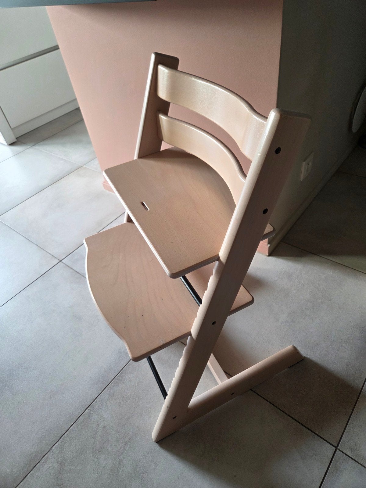 Stokke Tripp Trapp meegroeistoel – hout – lichtroze, Enlèvement, Chaise évolutive