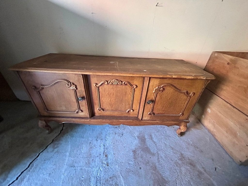 Houten dressoir, Huis en Inrichting, Kasten | Dressoirs, Ophalen, Gebruikt, Met deur(en)