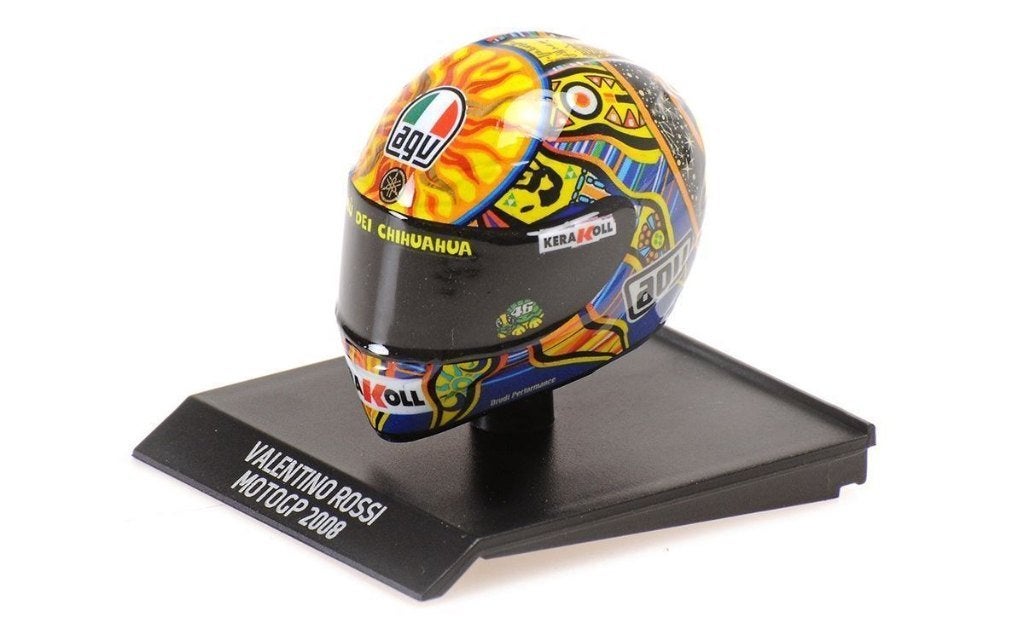 Valentino Rossi AGV helm 2008 1:10 315080046, Enlèvement ou Envoi, Neuf, 1:9 à 1:12, Autres types