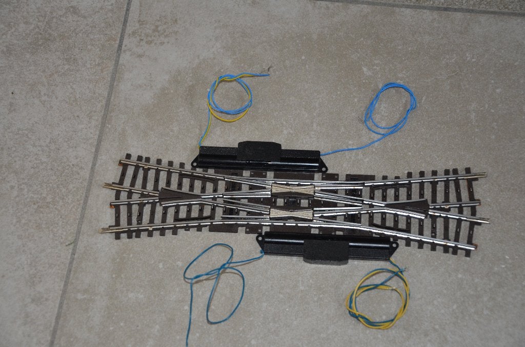 Marklin track K-2275 dubbele kruising + motor 7549, Ophalen of Verzenden, Gebruikt