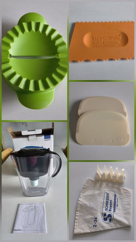 Carafe/Moule chausson/Corne décor TUPPERWARE/poche douilles, Enlèvement ou Envoi, Comme neuf, Autres couleurs, Autres types