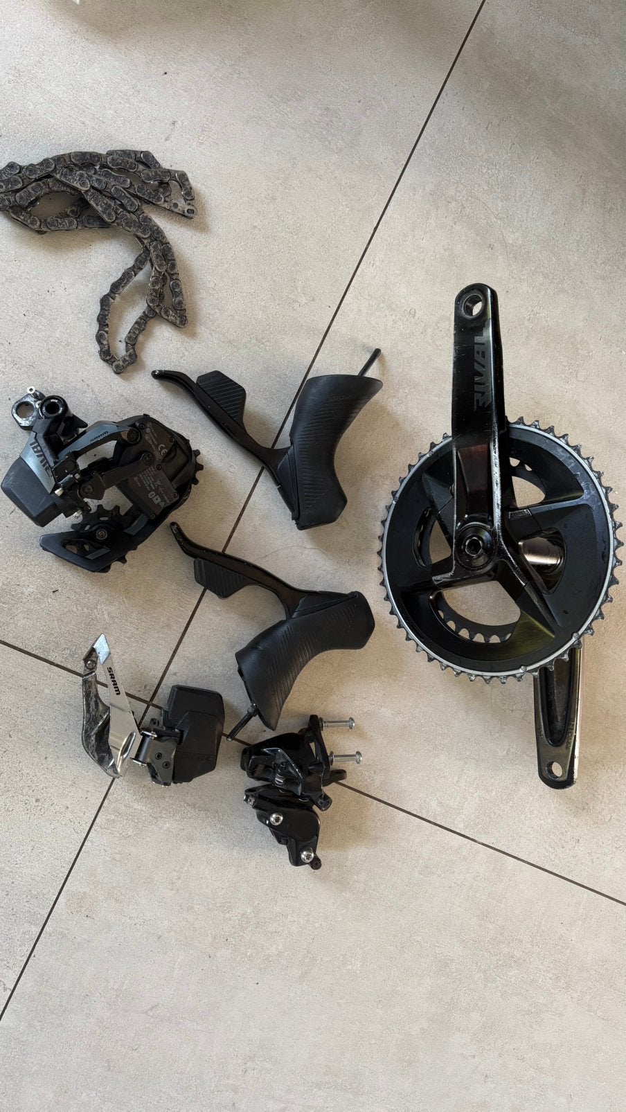 SRAM Rival AXS 2x12 groepset met powermeter, Fietsen en Brommers, Ophalen
