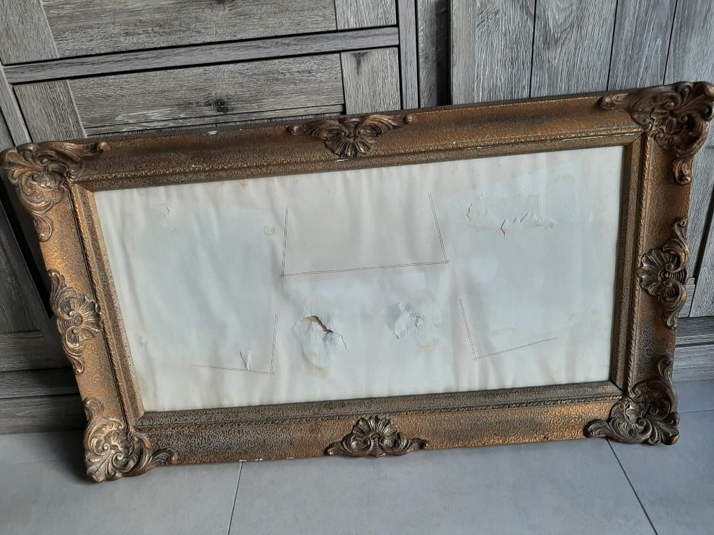 Vintage kader goud, jaren 60., Vintage, Ophalen, Goud