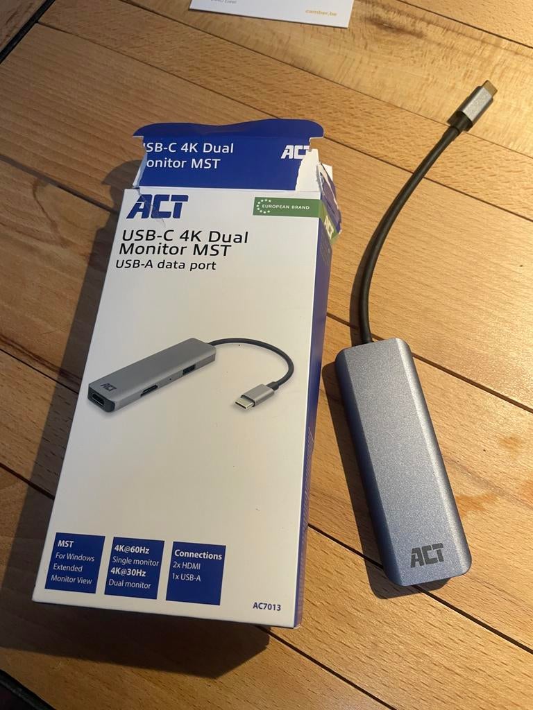 Usb-c 4K Dual monitor MST, Computers en Software, Dockingstations, Ophalen of Verzenden, Nieuw, USB-hub, Laptop