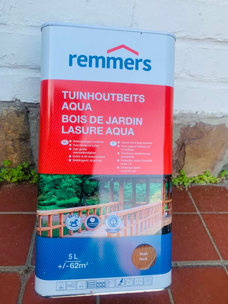 Lasure Bois extérieur Remmers 5L, Doe-het-zelf en Bouw, Verf, Beits en Lak, Ophalen, Overige kleuren, 5 tot 10 liter, Beits