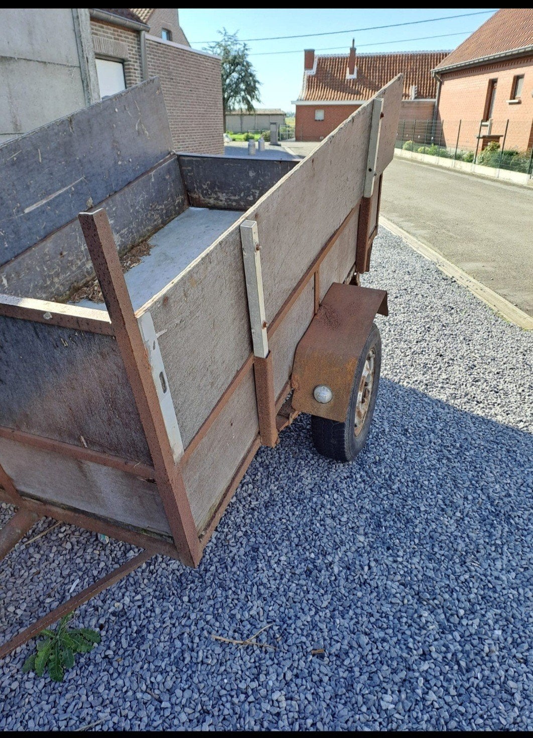 remork enkelas 750kg, Ophalen