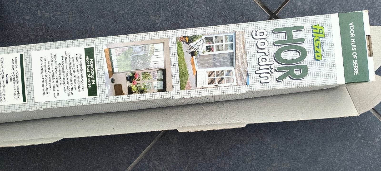 Horgordijn voor huis of serre, Neuf, Gris, 220 cm, 95 cm