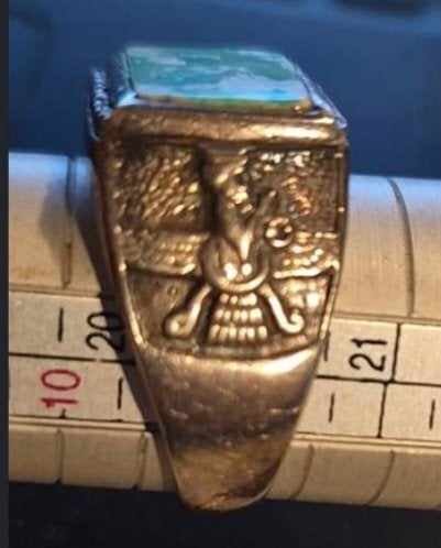 prachtige perzische turquoise ( neyshabur) zilveren ringen, Handtassen en Accessoires, Ringen, Overige kleuren, Ophalen of Verzenden