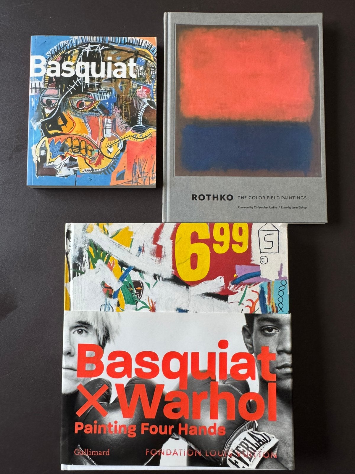 Warhol x Basquiat gallerij boek + Rothko + Basquiat, Enlèvement, Comme neuf