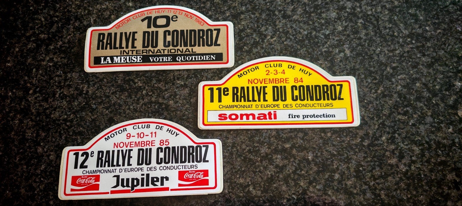Autocollants Rallye du Condroz 83-84-85, Collections, Envoi