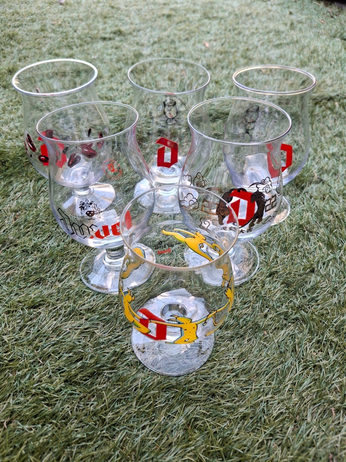 Duvel glazen, Ophalen, Duvel