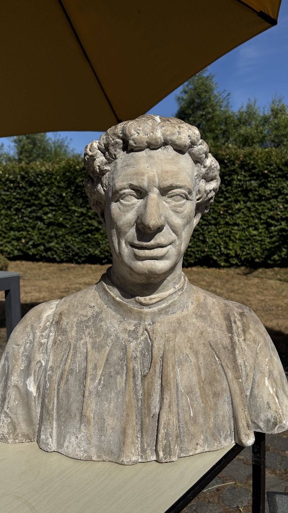Grote klassieke buste Matteo Palmieri (55 cm), Antiek en Kunst, Ophalen, Buste, 50 - 100 cm