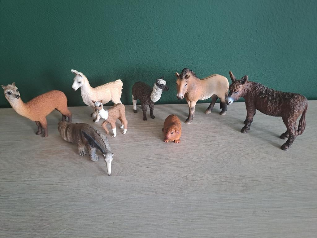 Schleich Ezel Paard Lama Alpaca Cavia Miereneter, Collections, Collections Animaux, Enlèvement, Cheval