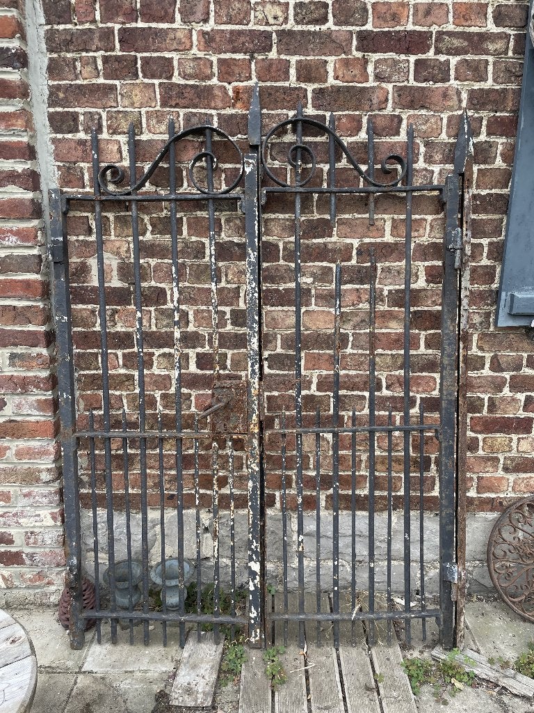 Bel ensemble  clôture en fer forgé et porte double battant, Jardin & Terrasse, Enlèvement, Utilisé, Fer