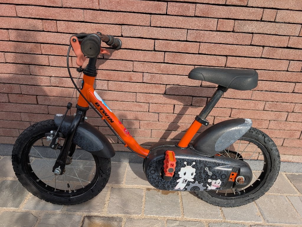 Kinderfiets 14inch - b'twin, Fietsen en Brommers, Ophalen, Zijwieltjes, Gebruikt, Minder dan 16 inch