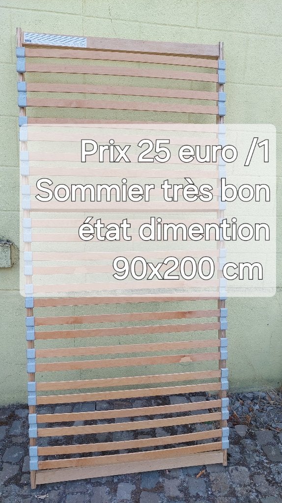 J'ai 3 dimention des sommiers : , prix sur photos, Enlèvement, Comme neuf, 80 cm, Sommier