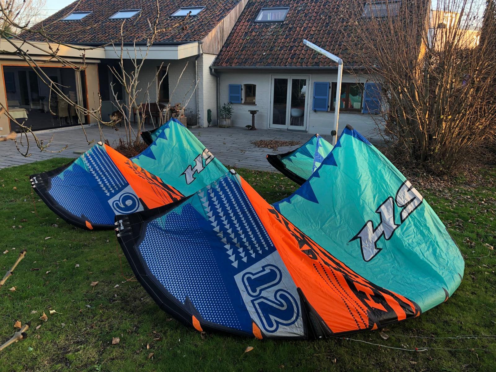 2x Naish Triad kites, 9 en 12 + Naish bar, Enlèvement, Bar