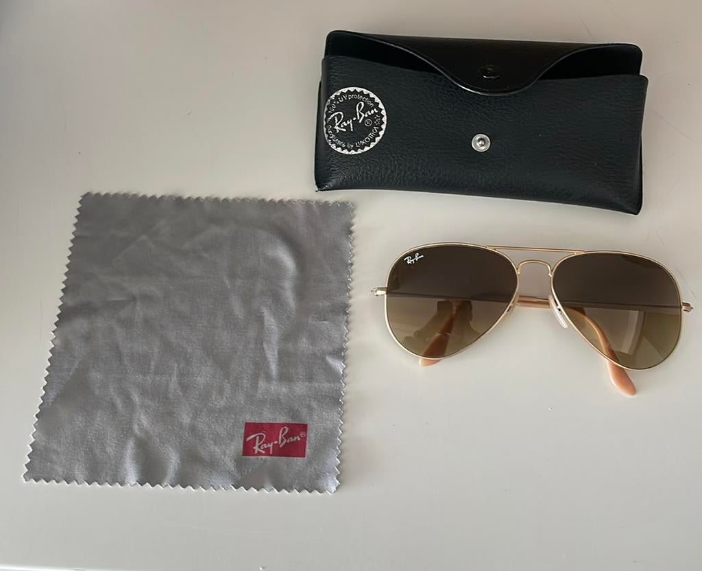 Ray-Ban Aviator Large Metal zonnebril model 112/85, 58014 3N, Ophalen of Verzenden, Zo goed als nieuw, Bril, Ray-Ban