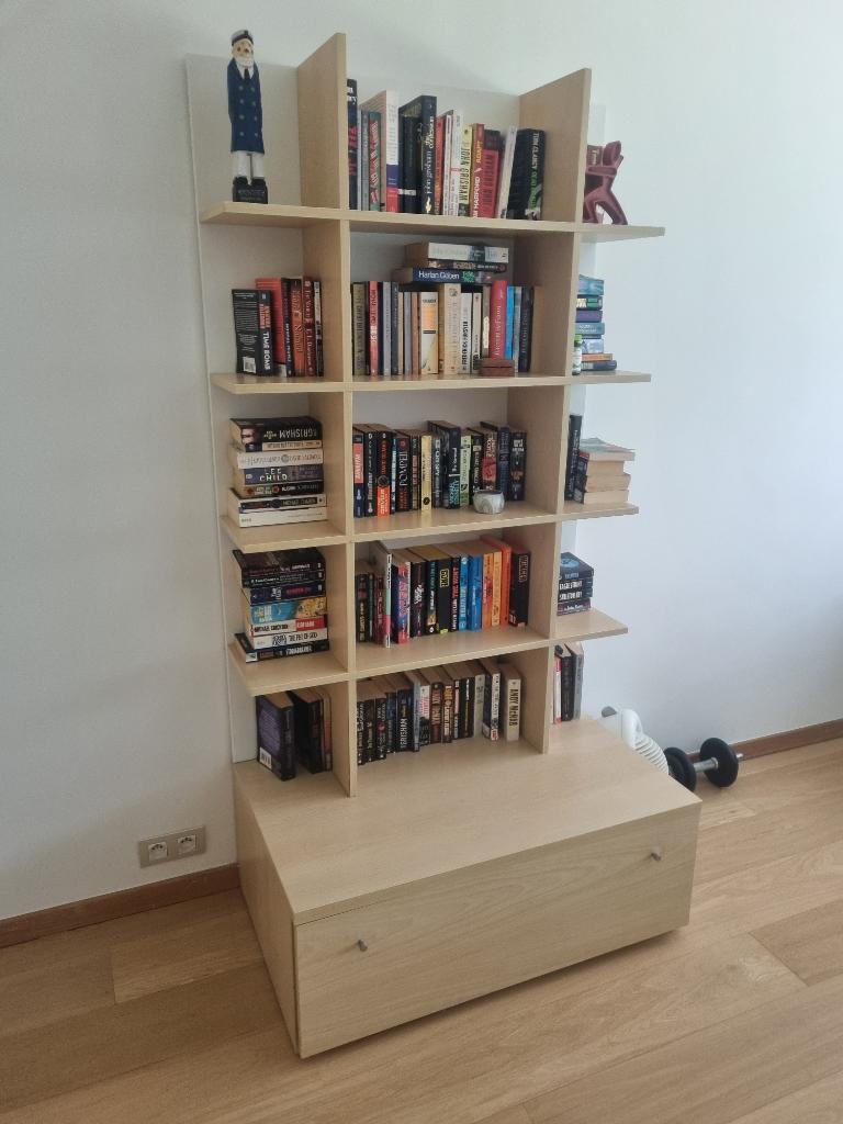 Boekenkast met lade., Ophalen, Gebruikt, 50 tot 100 cm, 150 tot 200 cm