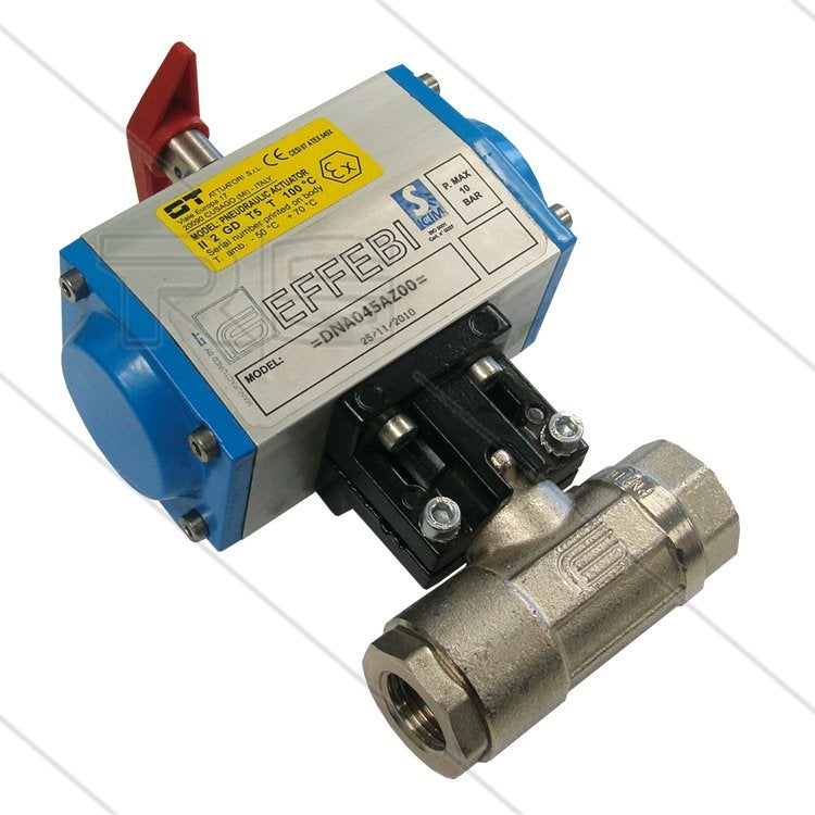 Pneumatische Kogelkraan 3/4 inch Dubbelwerkend, Verzenden