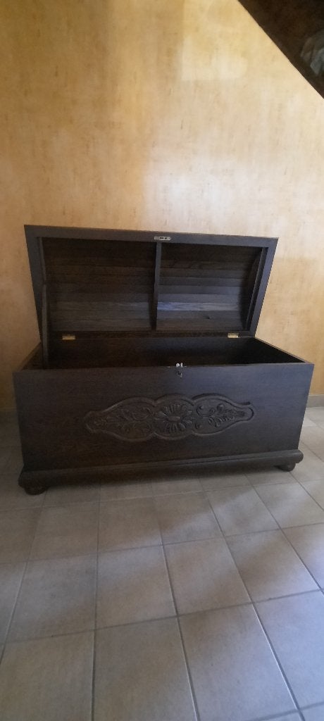 houten kist, Huis en Inrichting, Ophalen, 50 – 75, 100 tot 150 cm, Eikenhout