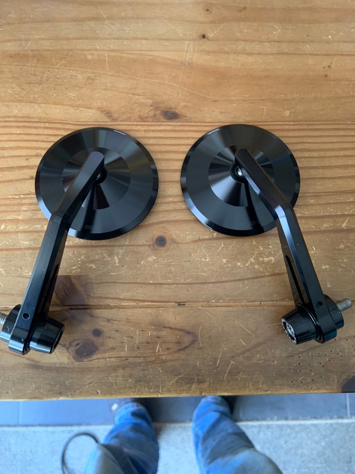 Bar end spiegels, Motoren, Ophalen, Gebruikt
