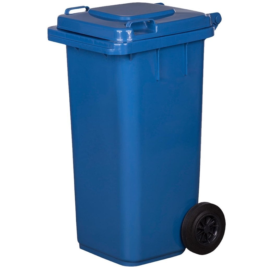 Blauwe afvalcontainer 120l, 40 liter of meer, Ophalen, Zo goed als nieuw, Kunststof