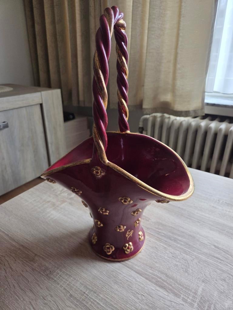 Vase à panier Rigo, estampillé., Enlèvement ou Envoi