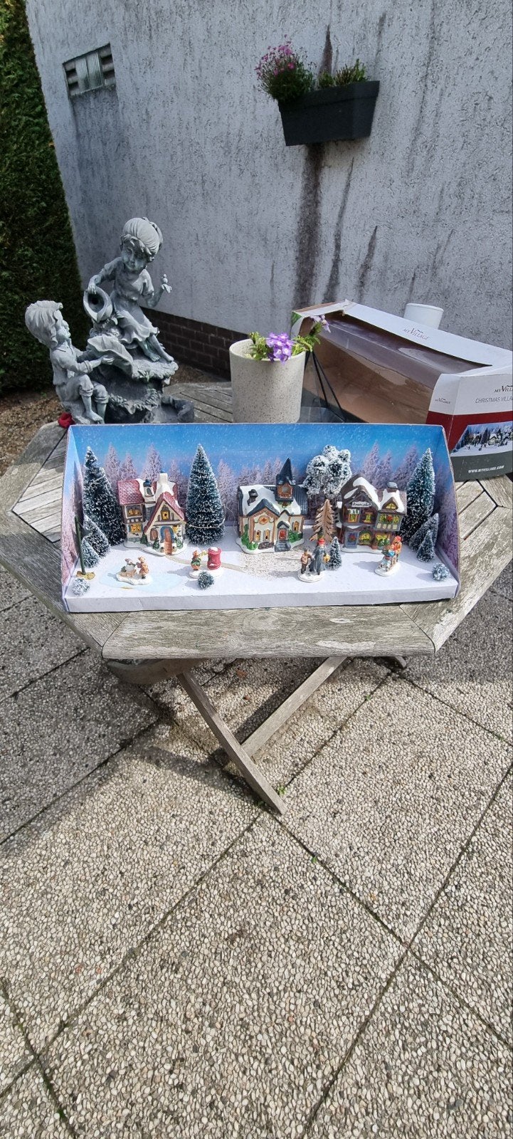 prachtige kerst straat met verlichting mooi en gaaf, Hobby en Vrije tijd, Ophalen of Verzenden
