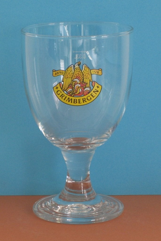 VERRE À BIÈRE GRIMBERGEN 938, Enlèvement, Utilisé, Verre ou Verres, Autres marques