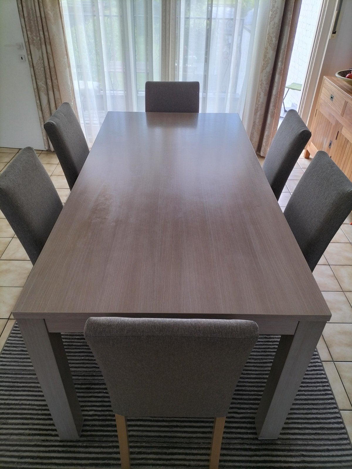 Eettafel + 6 stoelen, Ophalen