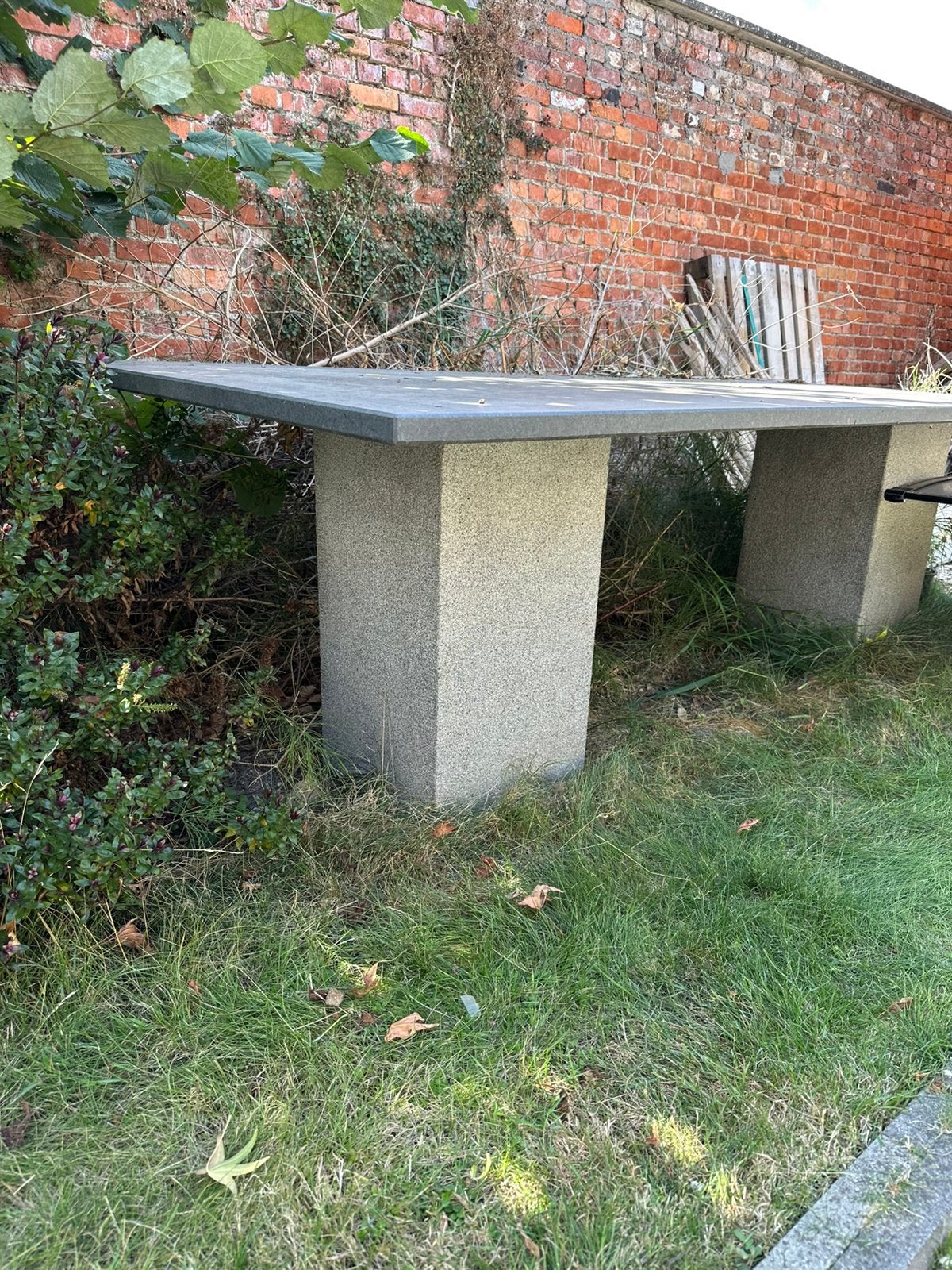 Stenen tuintafel 2,2x1m  gratis, Jardin & Terrasse, Enlèvement, Comme neuf