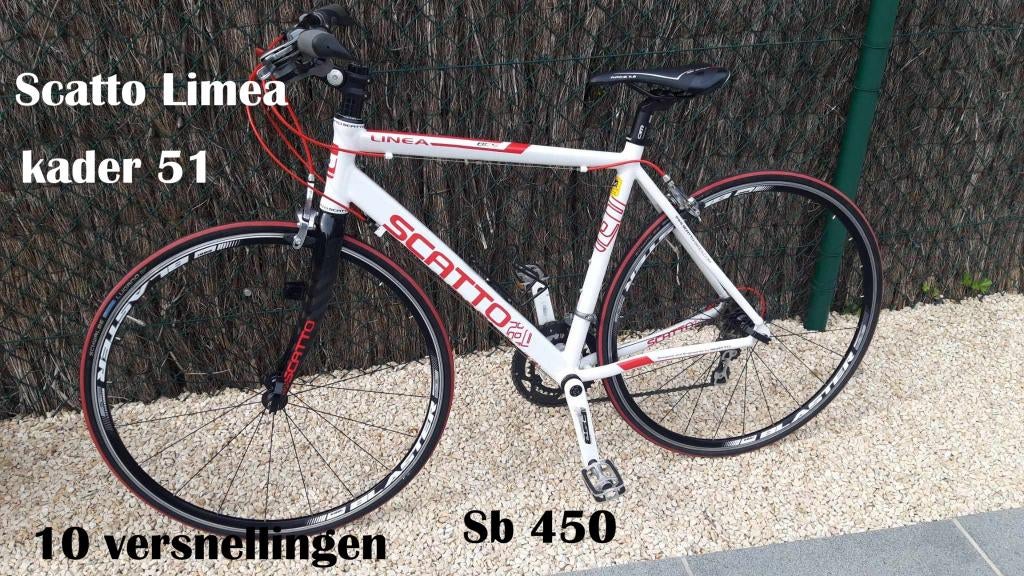 Koersfiets Scatto Limea kader 51,10 versnellingen, Vélos & Vélomoteurs, Autres marques, 10 à 15 vitesses, 49 à 53 cm, Comme neuf