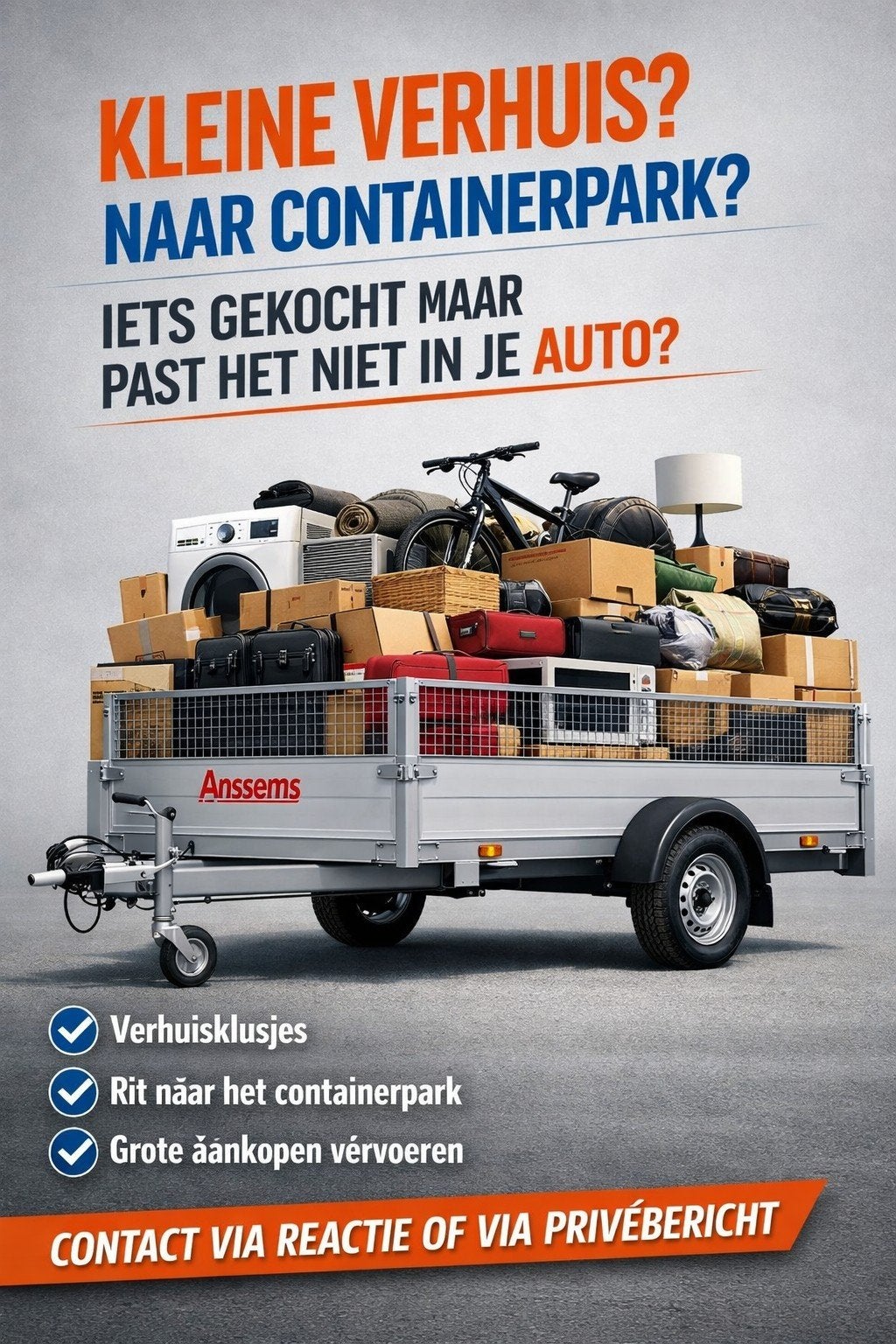 Aanhanger met chauffeur huren | Kleine verhuizing & containe, Auto's, Ford, Particulier, Te koop