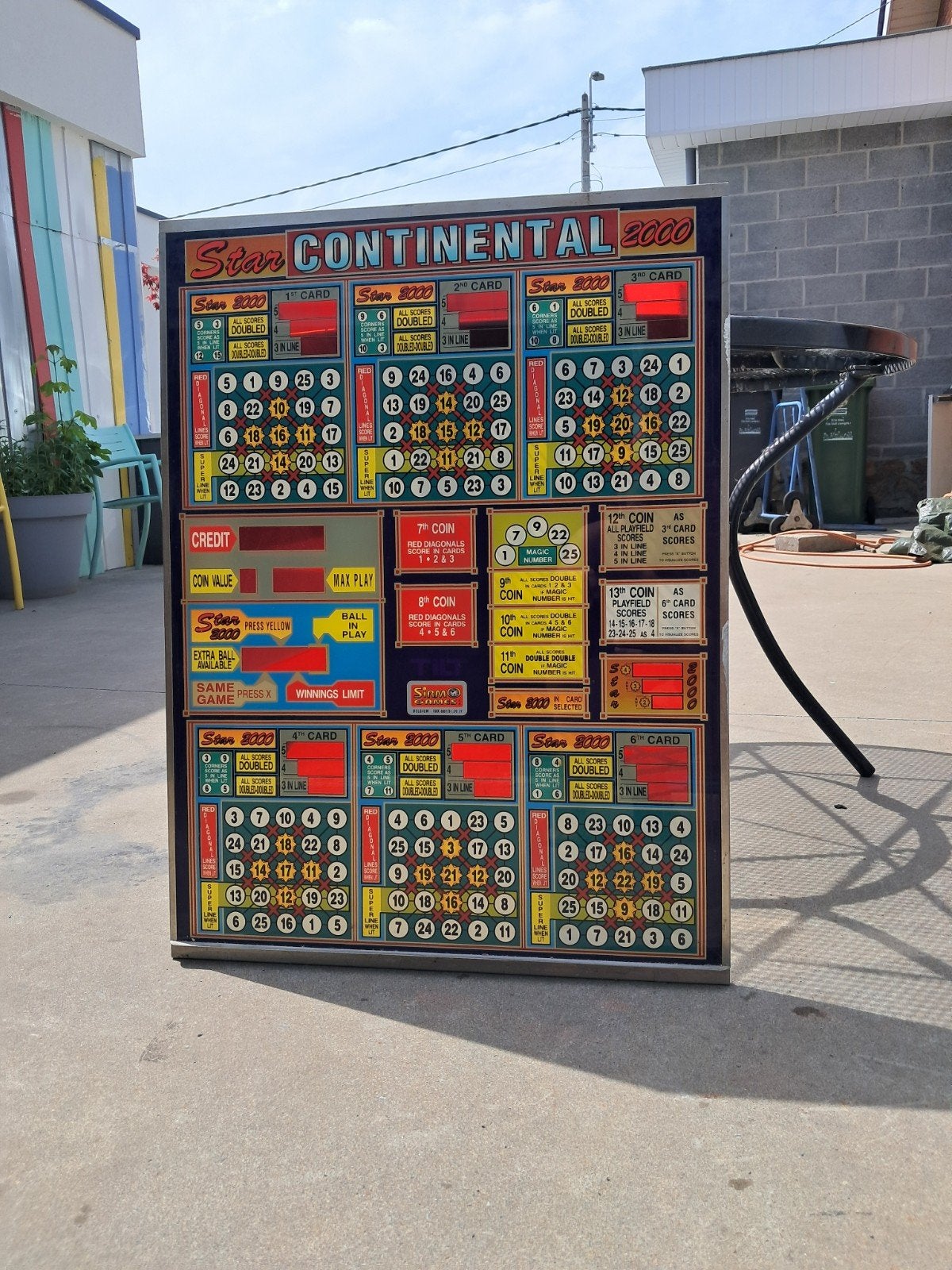 Vitre de bingo