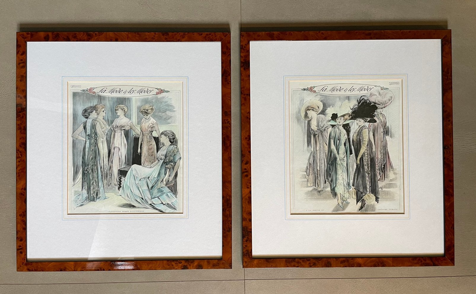 Modeprenten uit Femina (Frans modetijdschrift begin 1900), Ophalen