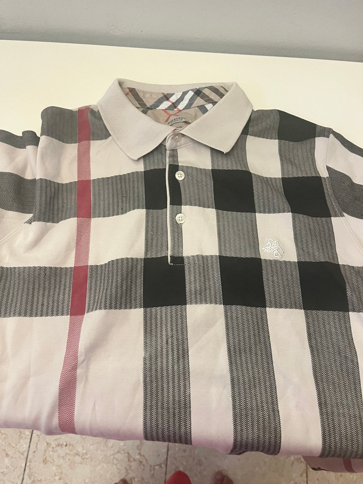 Polo pour été Burberry taille M, Enlèvement ou Envoi, Porté, Taille 48/50 (M), Rouge