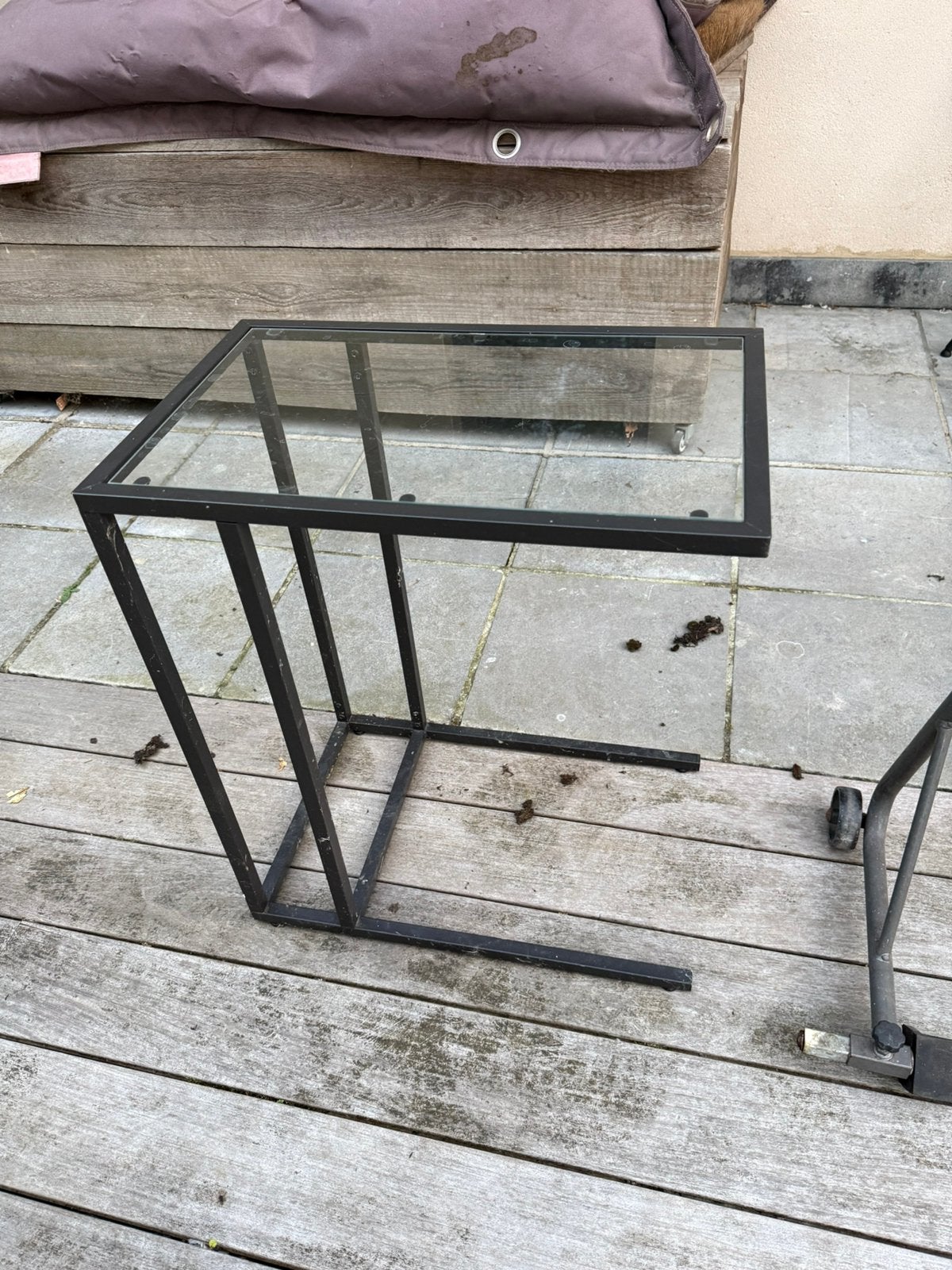 Glazen bijzettafeltje Ikea, Huis en Inrichting, Tafels | Bijzettafels, Ophalen, Gebruikt